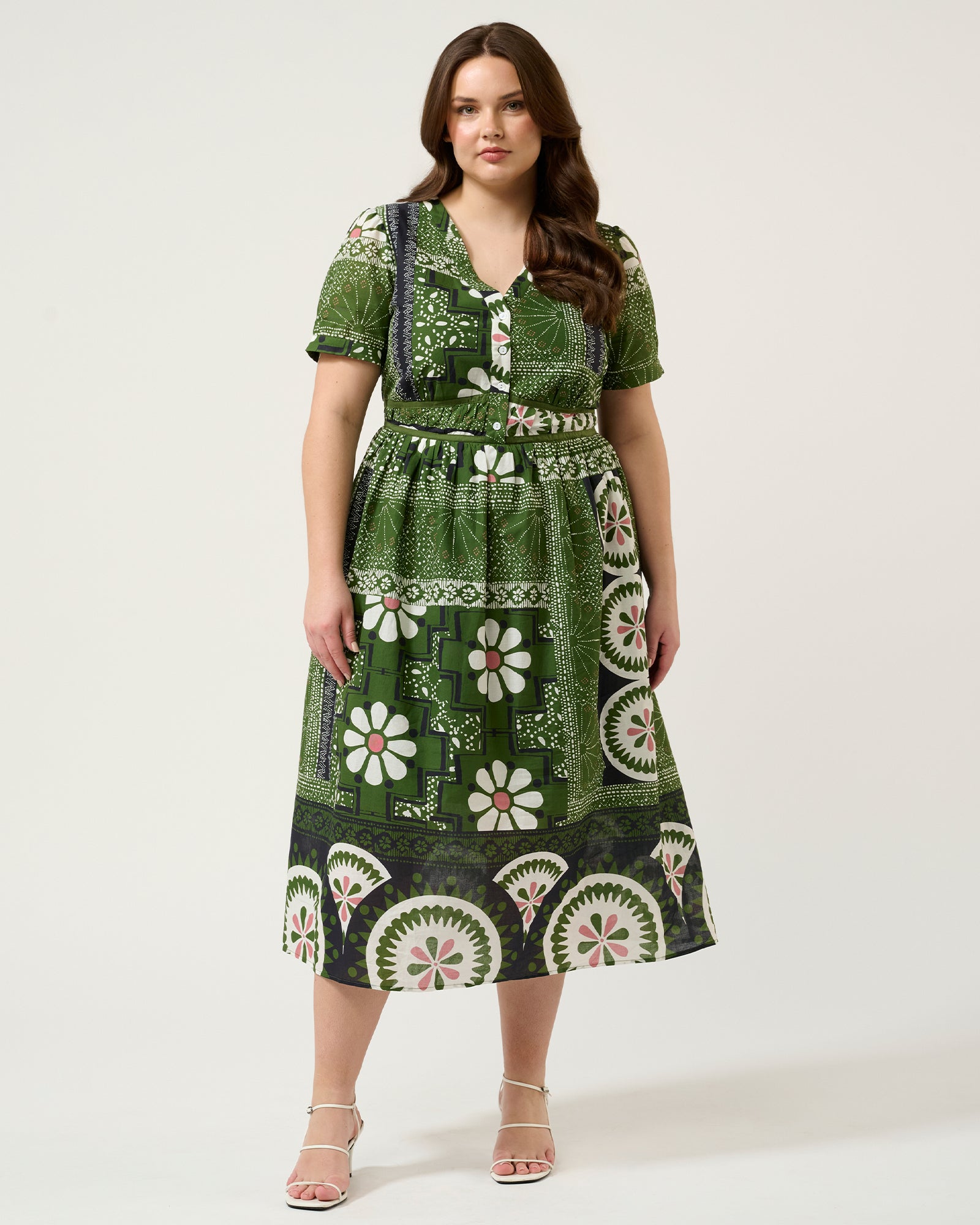 Estelle Ethereal Tile Print Dress