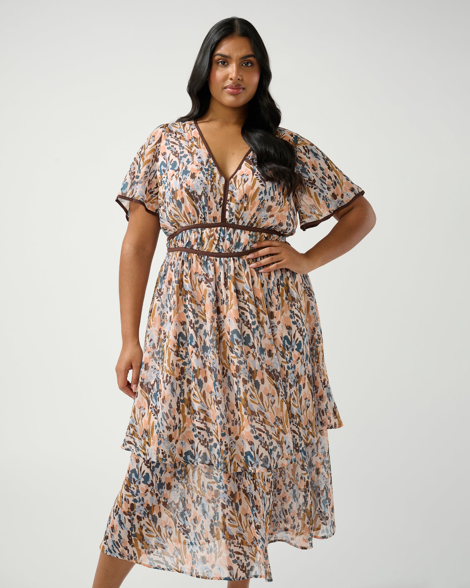 Bellarosa Dress - Coral Reef - Estelle Clothing
