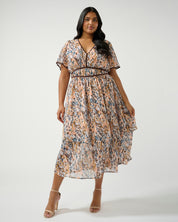 Bellarosa Dress - Coral Reef - Estelle Clothing