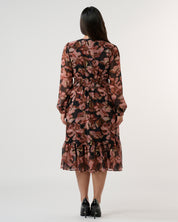 Natalia Dress - Choc/Blush - Estelle Clothing