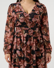 Natalia Dress - Choc/Blush - Estelle Clothing