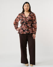 Natalia Top - Choc/Blush - Estelle Clothing