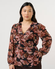 Natalia Top - Choc/Blush - Estelle Clothing