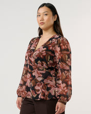 Natalia Top - Choc/Blush - Estelle Clothing