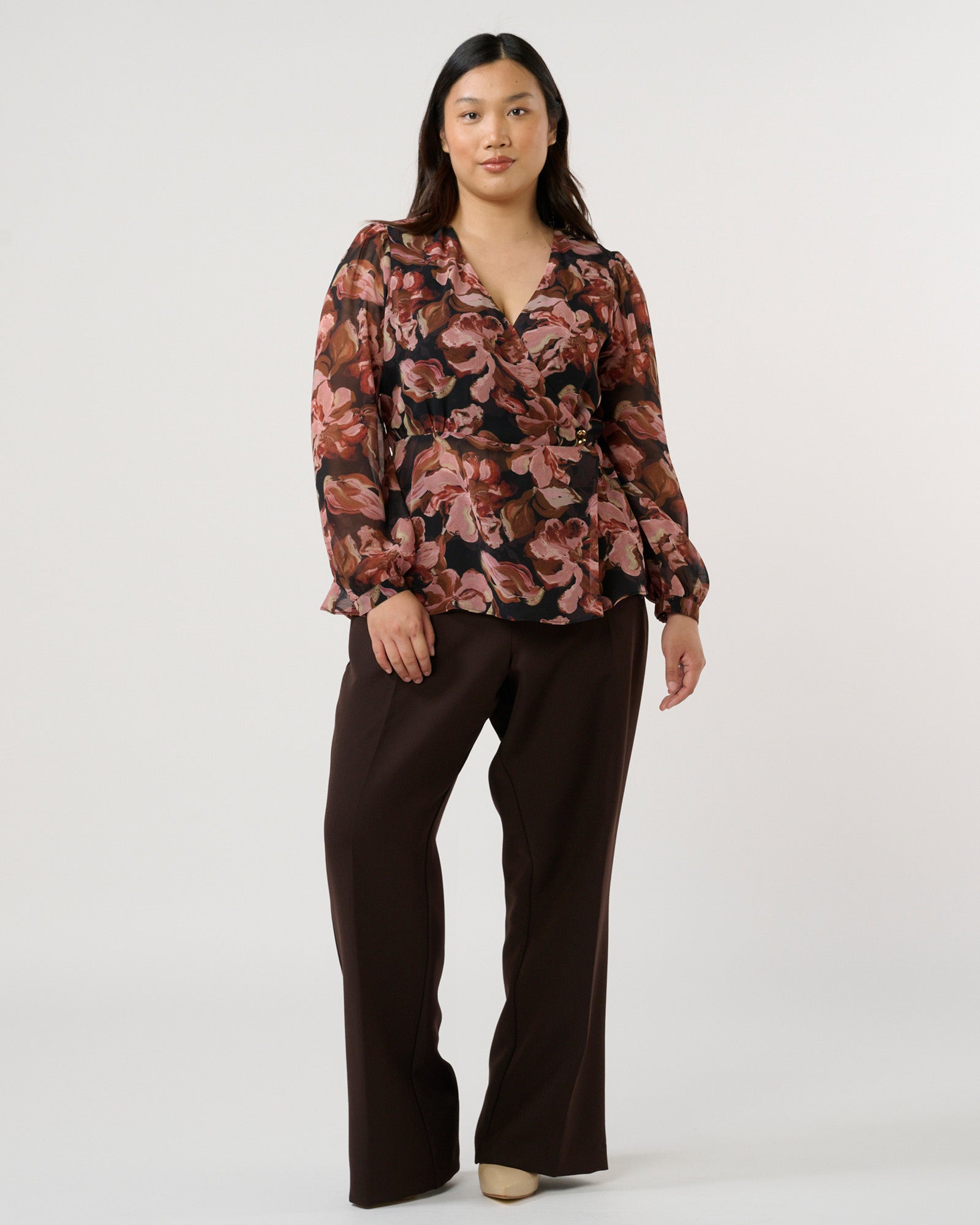 Natalia Top - Choc/Blush - Estelle Clothing