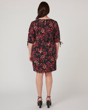 Short Sleeve Dress - Pink Black - Estelle Clothing