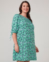 Short Sleeve Dress - Green & Teal - Estelle Clothing