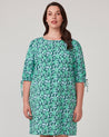 Short Sleeve Dress - Green & Teal - Estelle Clothing