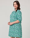 Short Sleeve Dress - Green & Teal - Estelle Clothing