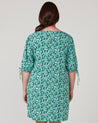 Short Sleeve Dress - Green & Teal - Estelle Clothing