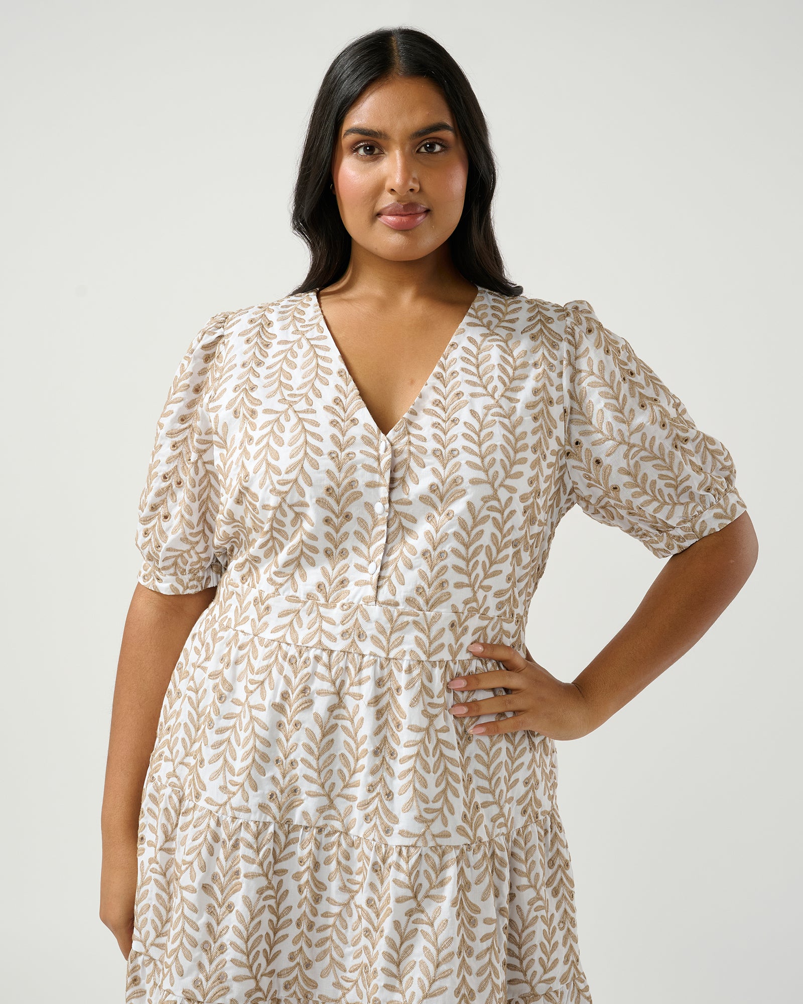 La Croisette Dress - Sand/Milk - Estelle Clothing