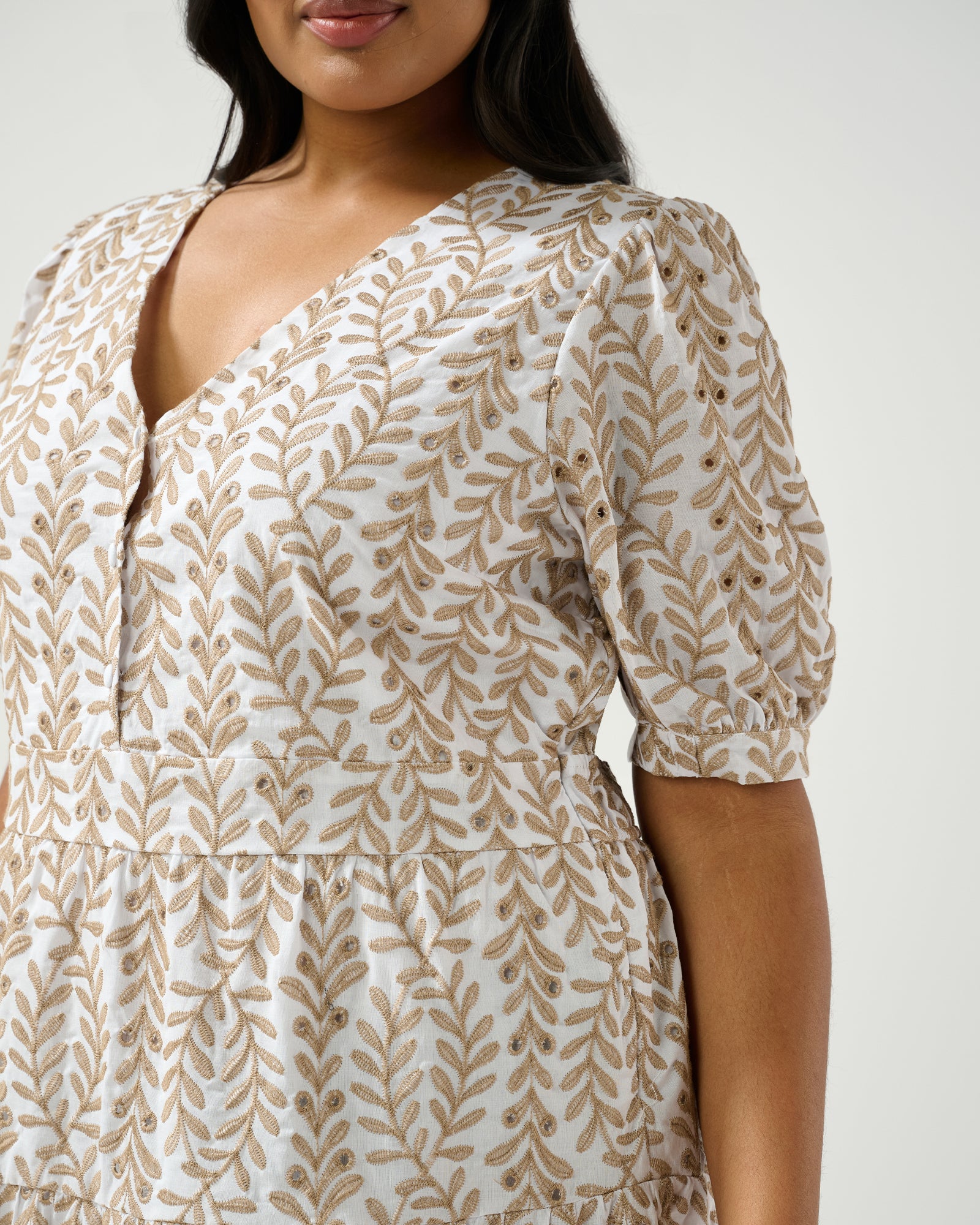 La Croisette Dress - Sand/Milk - Estelle Clothing
