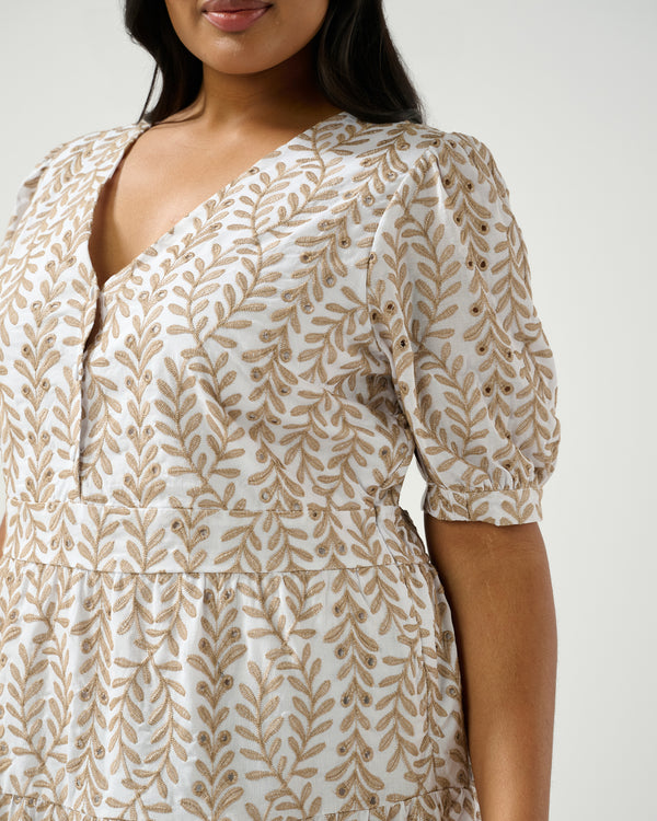 La Croisette Dress - Sand/Milk - Estelle Clothing
