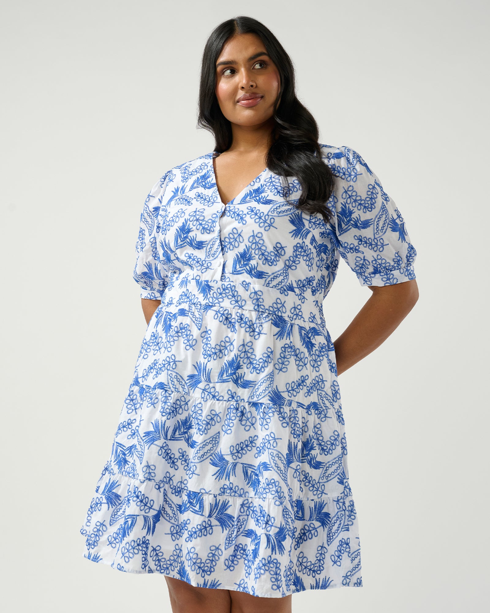 La Croisette Dress - Blue/Milk - Estelle Clothing