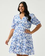 La Croisette Dress - Blue/Milk - Estelle Clothing