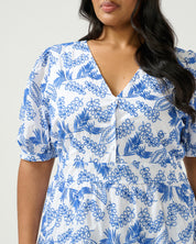 La Croisette Dress - Blue/Milk - Estelle Clothing