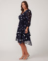 Begin Again Assymm Dress - Navy/milk - Estelle Clothing