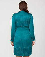 Nina Shirred Dress - Everglade - Estelle Clothing