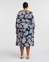 Leafy Tiered Dress - Navy/white - Estelle Clothing