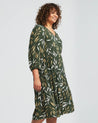 Brighton Summer Dress - Olive/Milk - Estelle Clothing