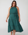 La Bocca Halter Dress - Evergreen/Milk - Estelle Clothing