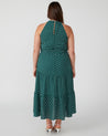 La Bocca Halter Dress - Evergreen/Milk - Estelle Clothing