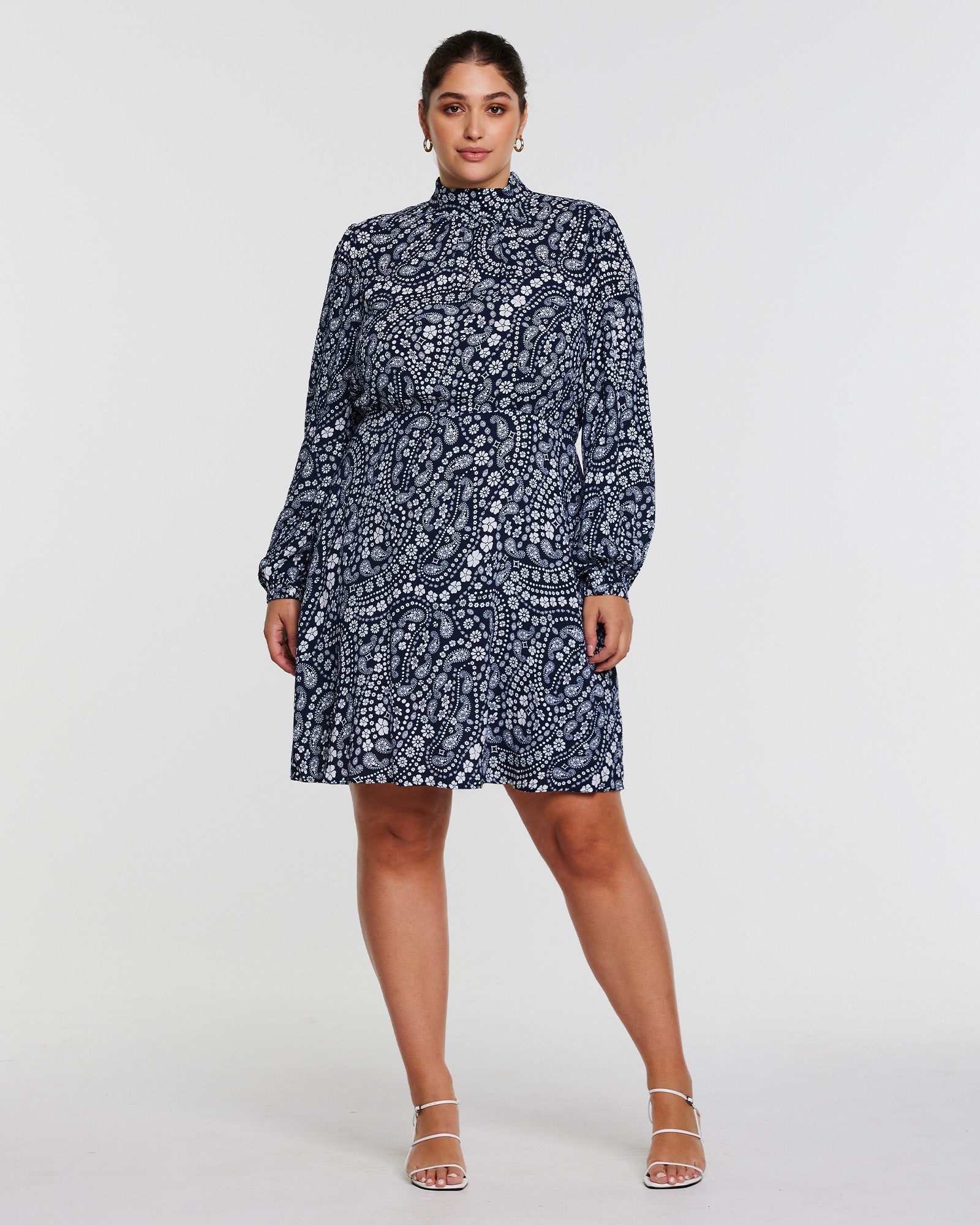 Robin Paisley Dress - Navy/Milk - Estelle Clothing