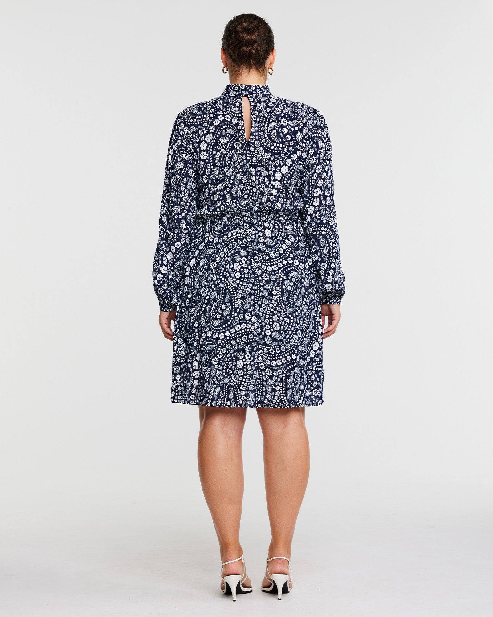 Robin Paisley Dress - Navy/Milk - Estelle Clothing