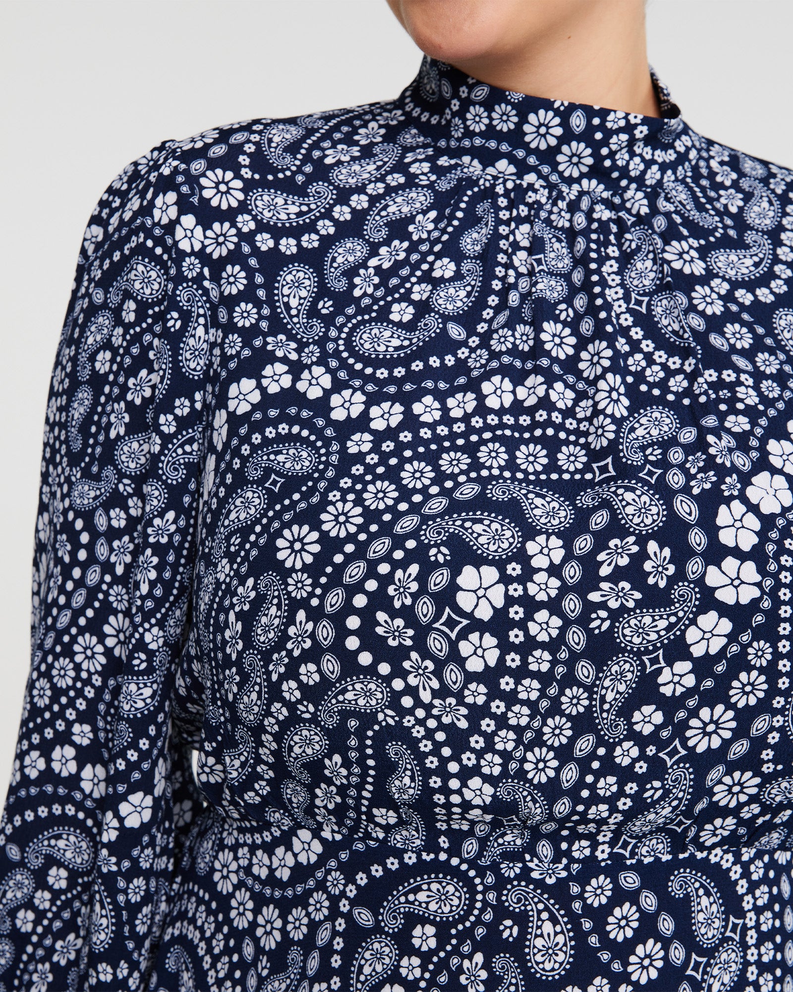 Robin Paisley Dress - Navy/Milk - Estelle Clothing