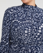 Robin Paisley Dress - Navy/Milk - Estelle Clothing