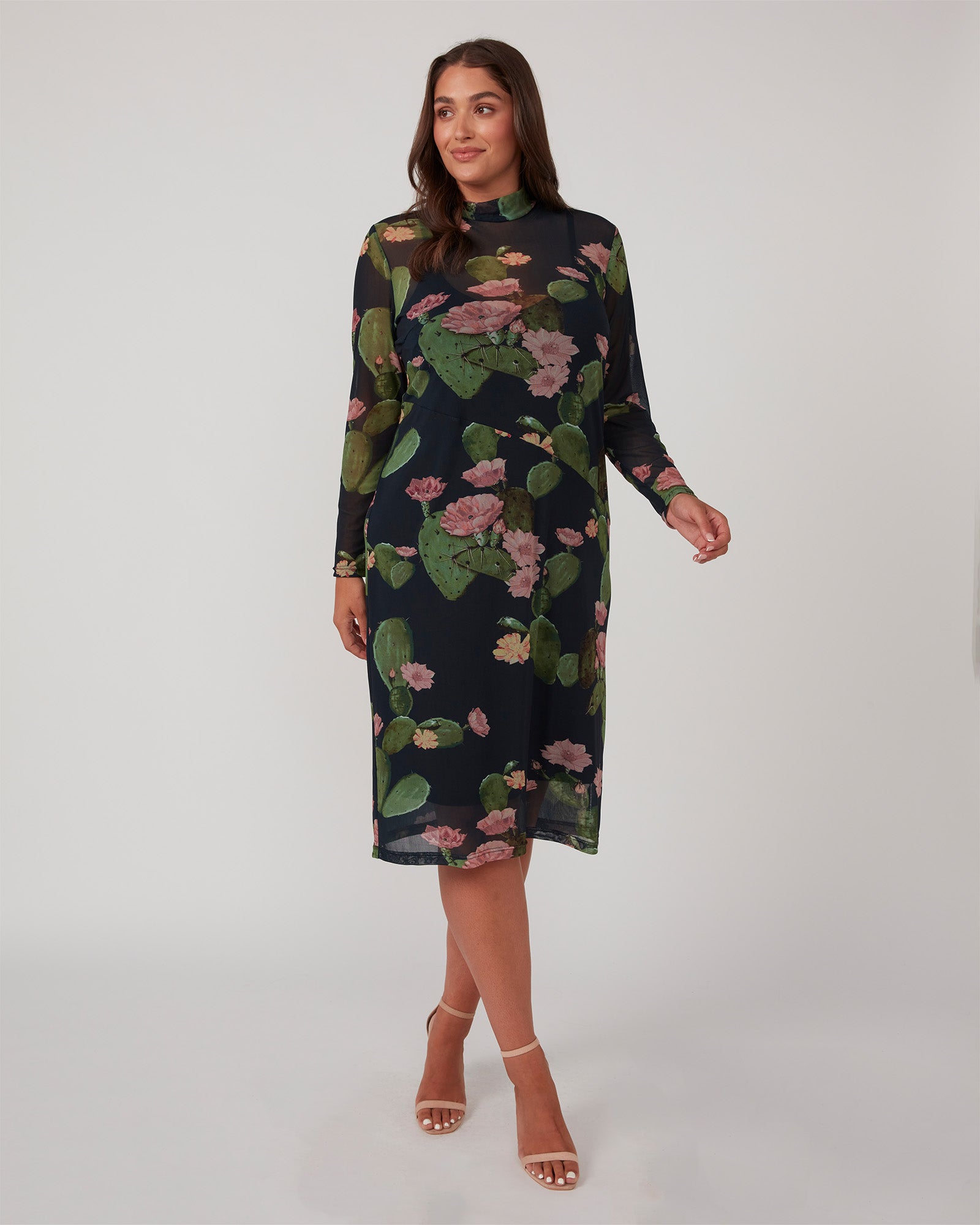 Mezzanine Mesh Dress - Print - Estelle Clothing