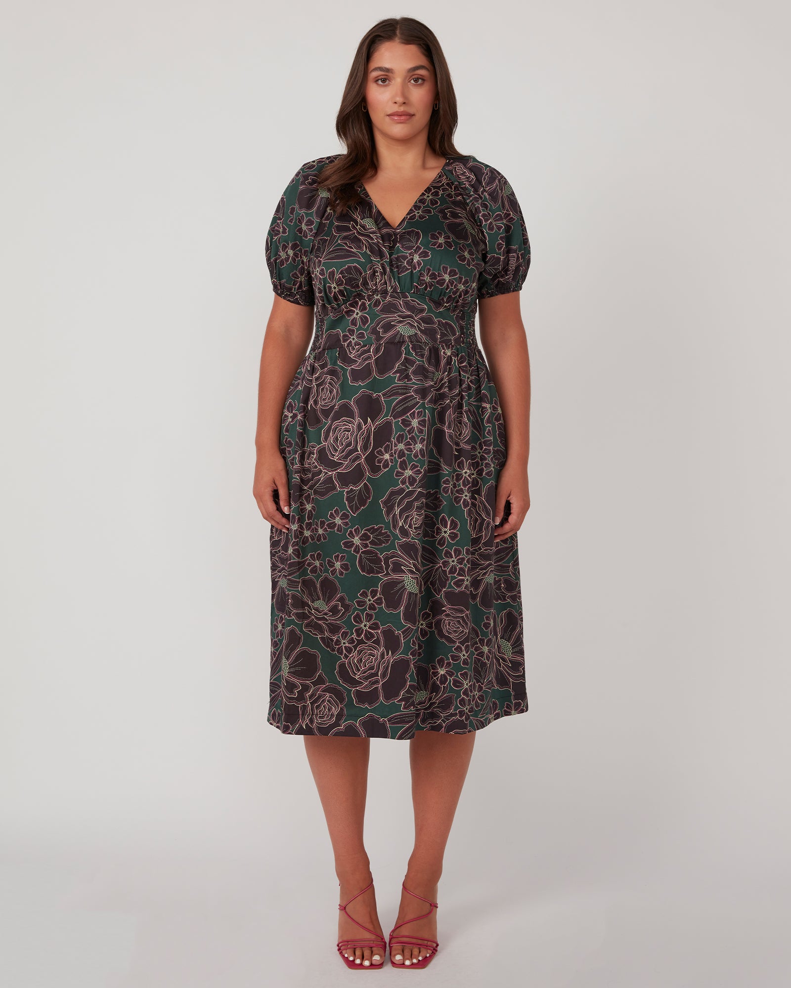 Wildfloral Midi Dress - Print - Estelle Clothing