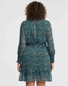 Blue Iris Shirred Dress - Blue/Green - Estelle Clothing 