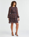 Rivington Floral Dress - Orange/Navy - Estelle Clothing