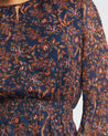 Rivington Floral Dress - Orange/Navy - Estelle Clothing