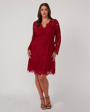 Mini Lace Frill Dress - Zircon - Estelle Clothing