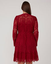 Mini Lace Frill Dress - Zircon - Estelle Clothing