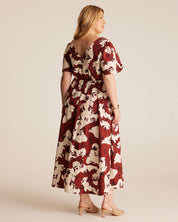 Nadja Midi Dress - PINK/BEIGE - Estelle Clothing
