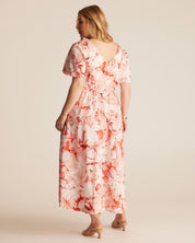 Nadja Midi Dress - PINK/BEIGE - Estelle Clothing
