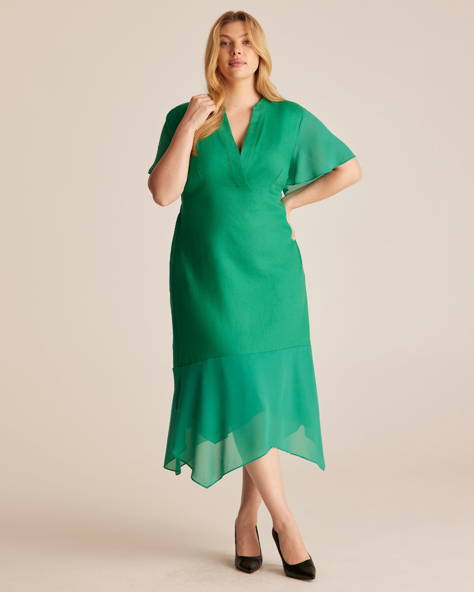 Claudia Dress - GREEN - Estelle Clothing
