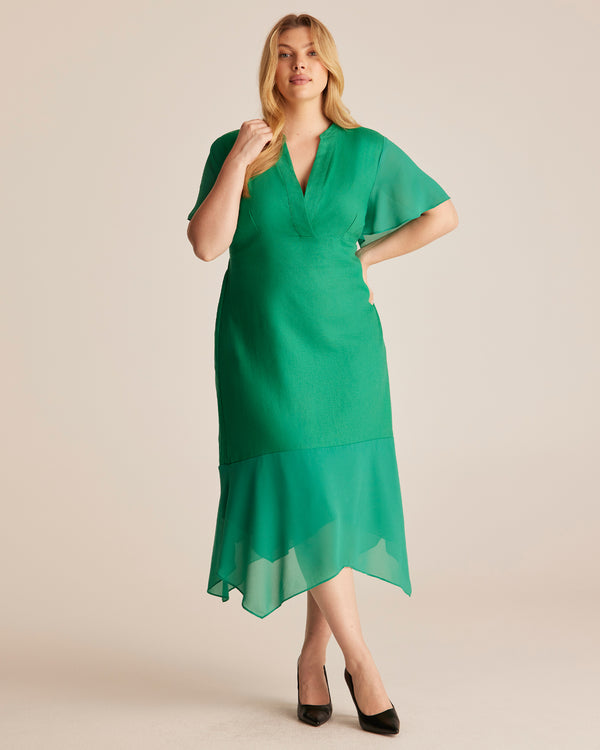 Claudia Dress - GREEN - Estelle Clothing
