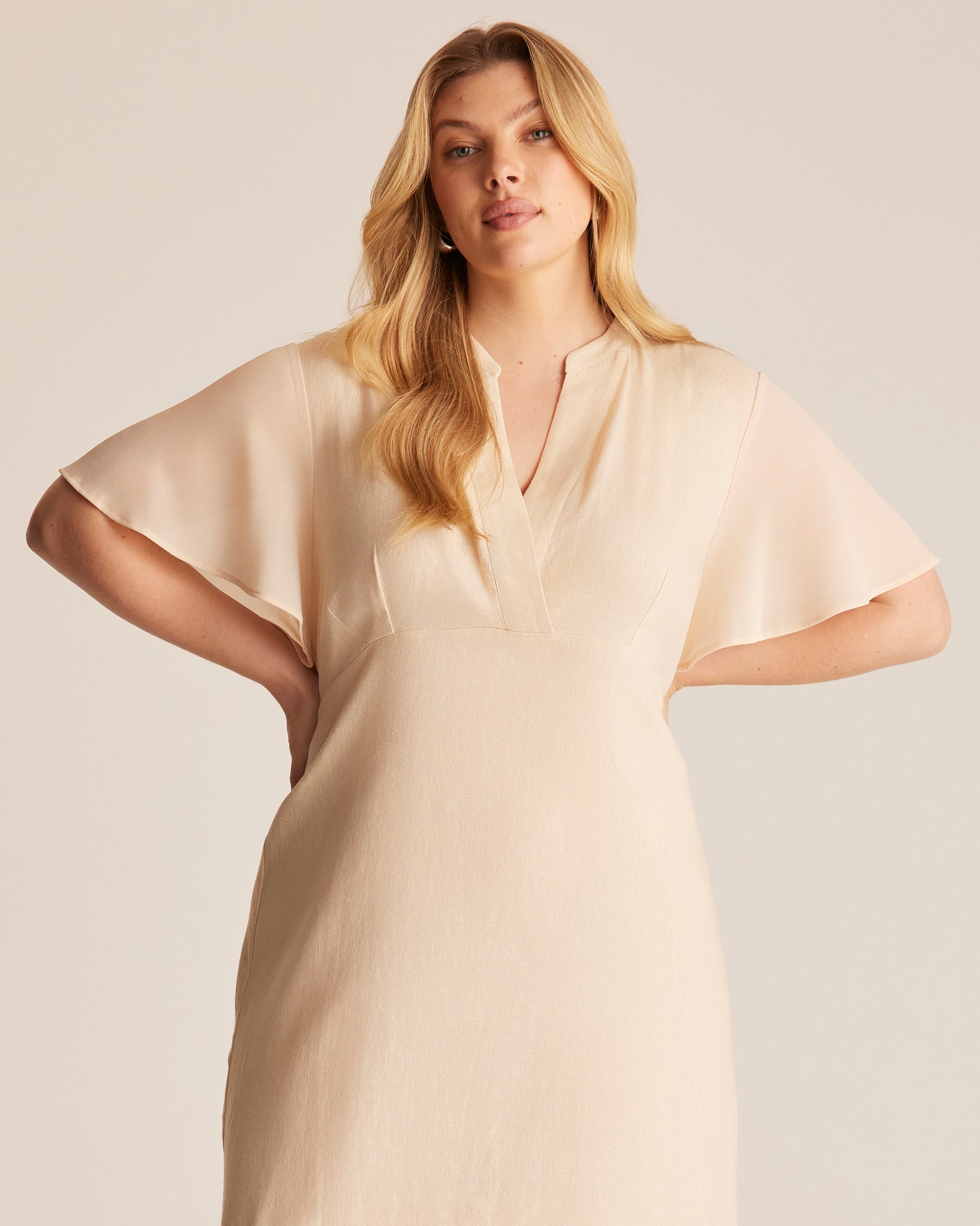 Claudia Dress - NATURAL - Estelle Clothing
