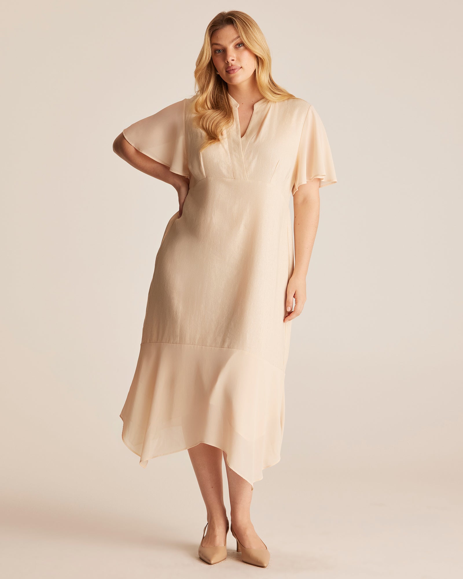 Claudia Dress - NATURAL - Estelle Clothing
