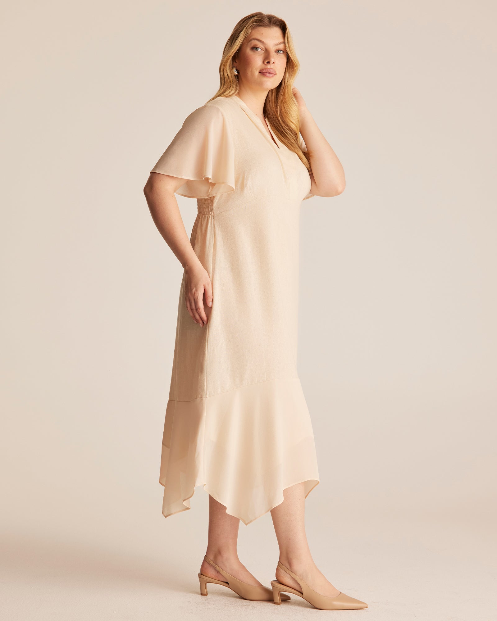 Claudia Dress - NATURAL - Estelle Clothing
