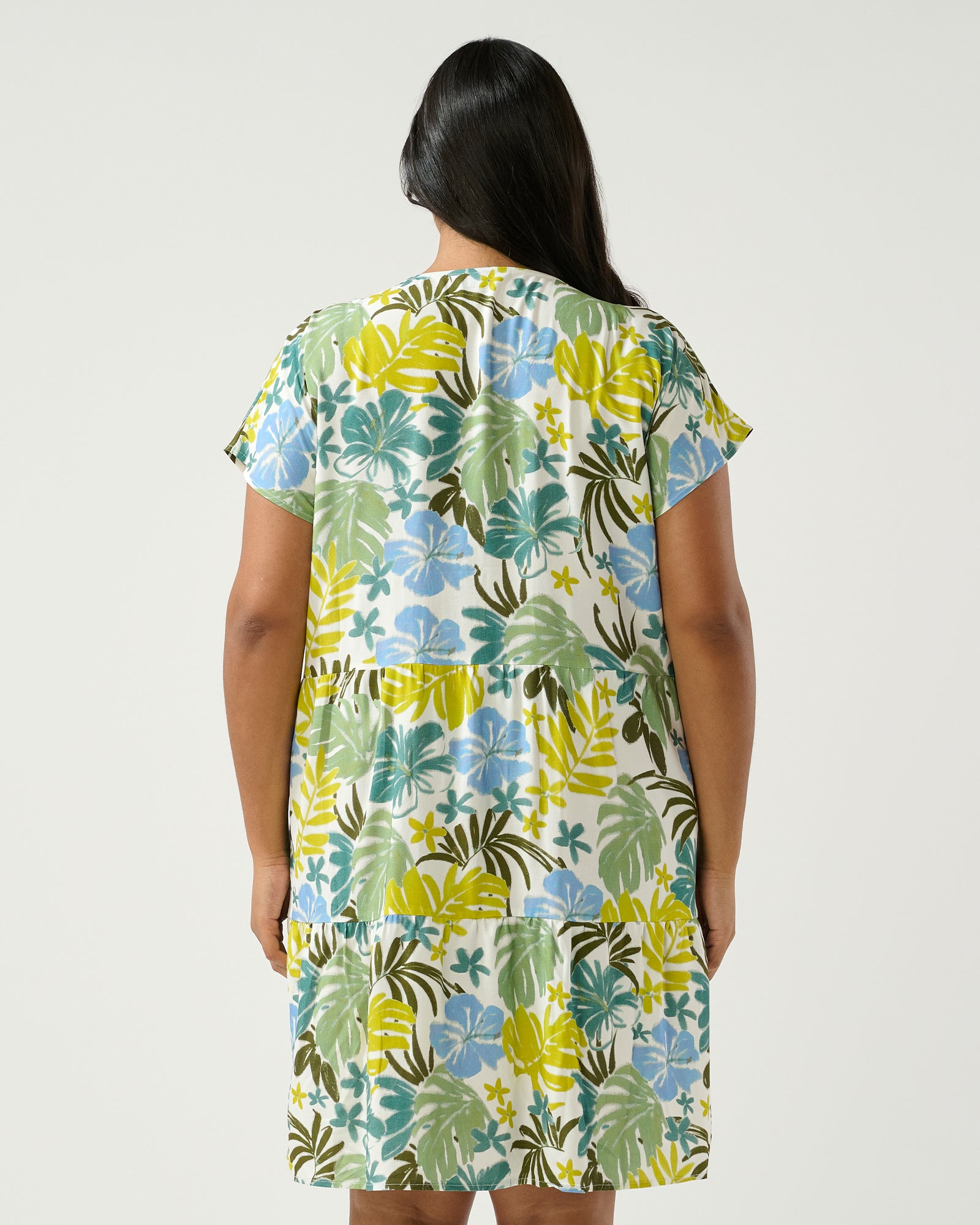 Antibes Dress - Sky/Citron - Estelle Clothing