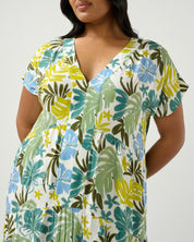 Antibes Dress - Sky/Citron - Estelle Clothing