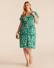 Antibes Dress - BLUE/GREEN - Estelle Clothing
