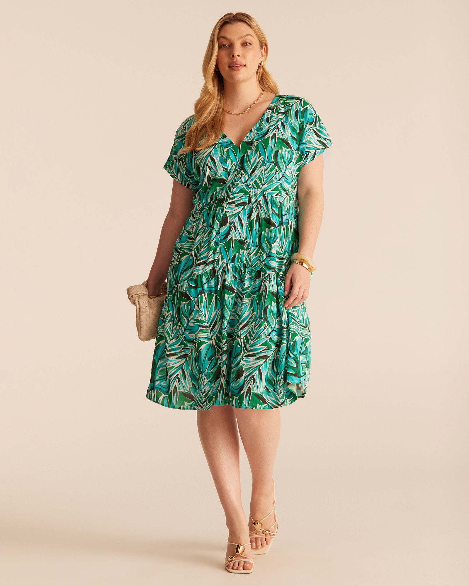 Antibes Dress - BLUE/GREEN - Estelle Clothing
