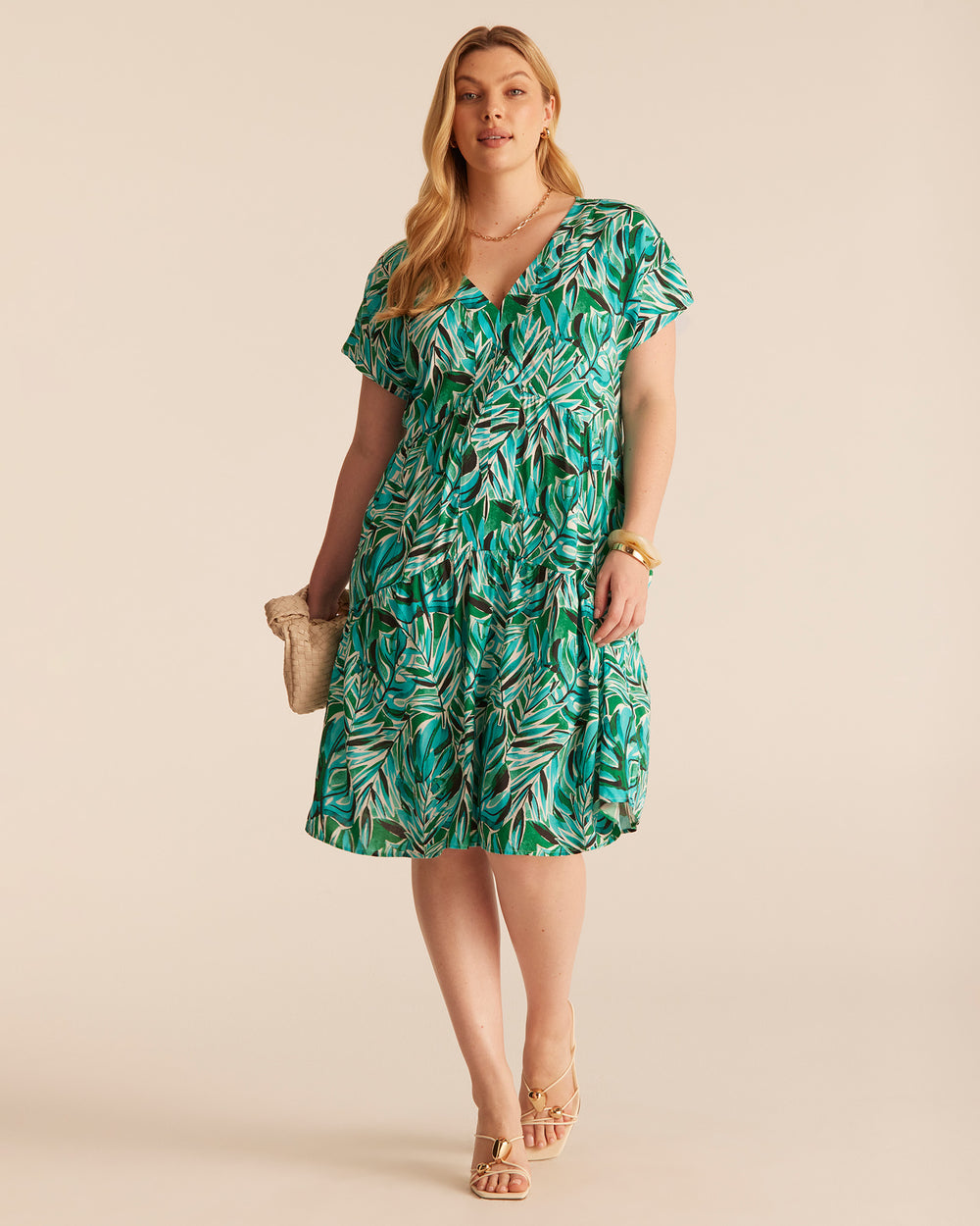 Antibes Dress - BLUE/GREEN - Estelle Clothing
