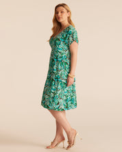 Antibes Dress - BLUE/GREEN - Estelle Clothing
